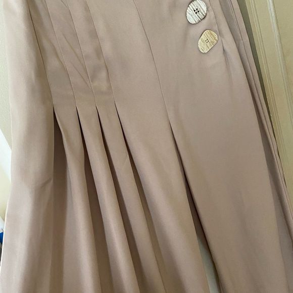 Sweet Orange Midi Cream Culottes Sz S - Picture 4 of 8